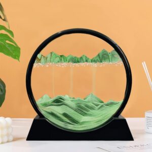 Moving Sand Art Piece 7 Inches (Green)
